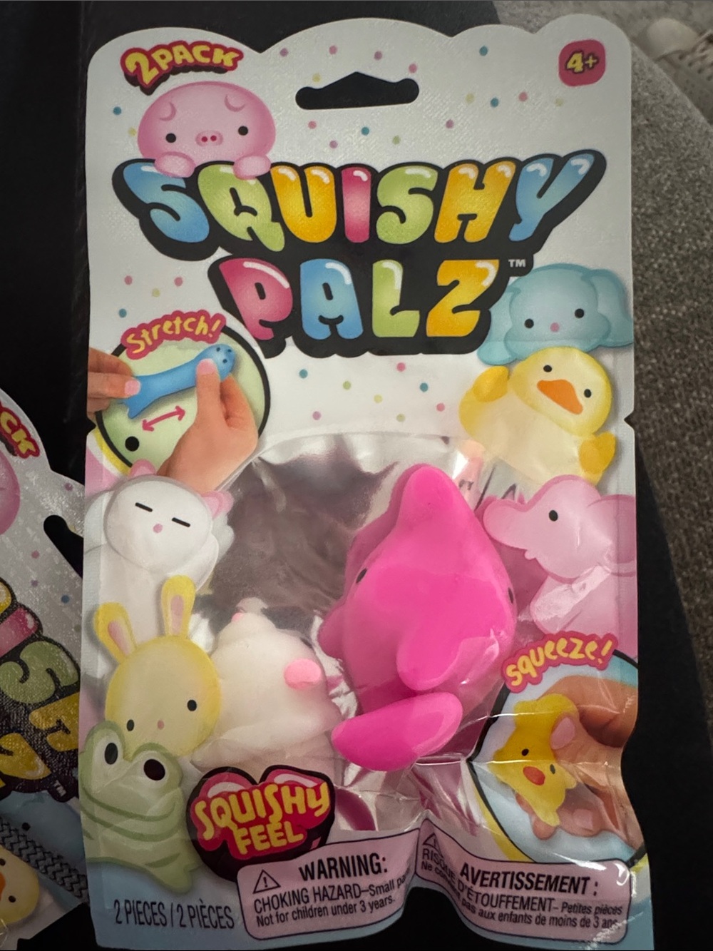 2-Pack Kids Toy Set - Pink Squishy Figure Ja-ru